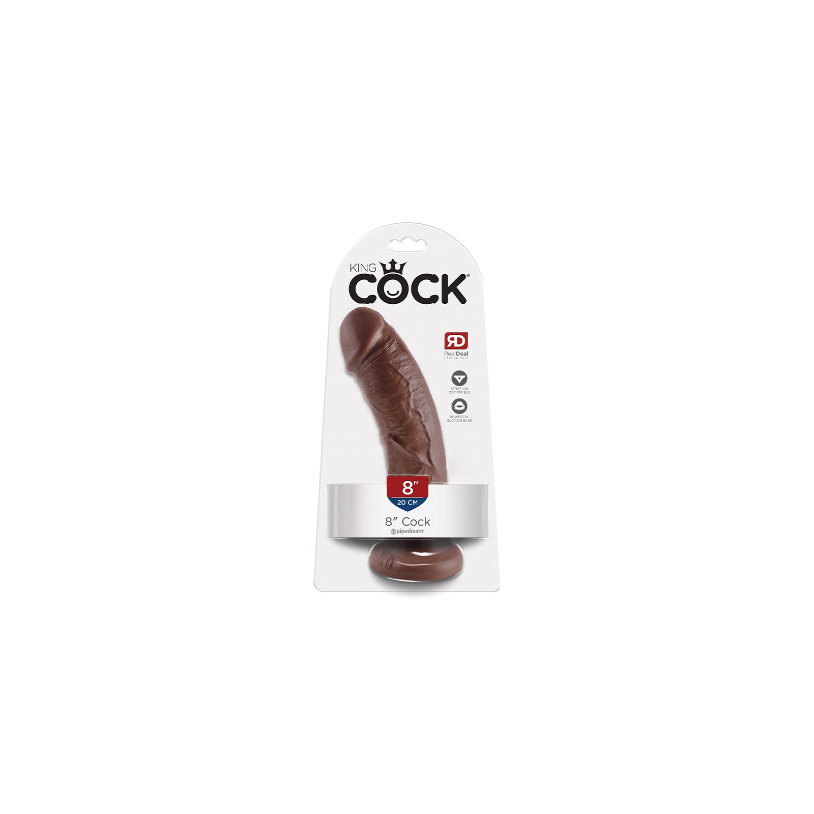 Dildo Realista Pipedream King Cock de 8 Pulgadas con Ventosa